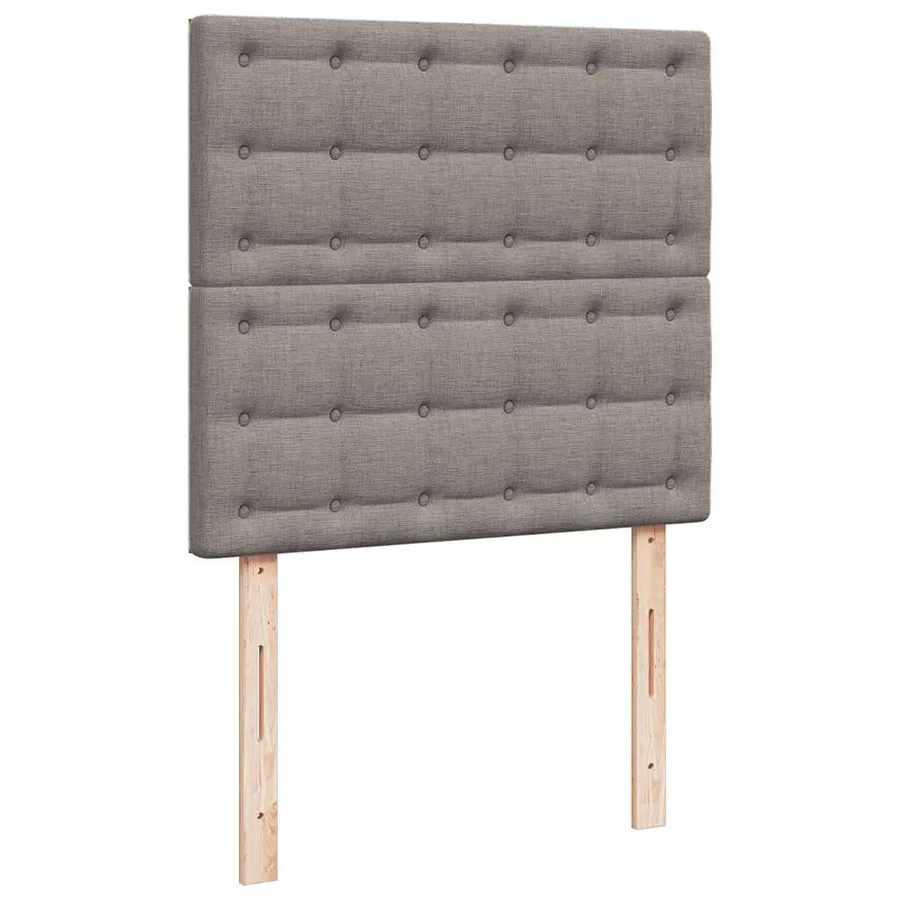 Sommier à lattes de lit avec matelas Taupe 90x190 cm Tissu - 9