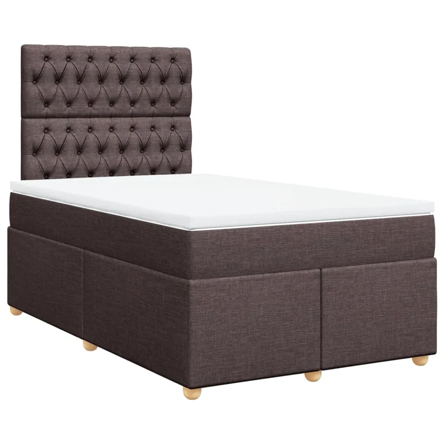 Sommier à lattes de lit avec matelas Marron foncé 120x200 cm - 3
