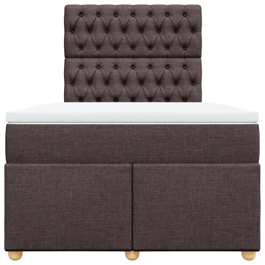 Sommier à lattes de lit avec matelas Marron foncé 120x200 cm - 6