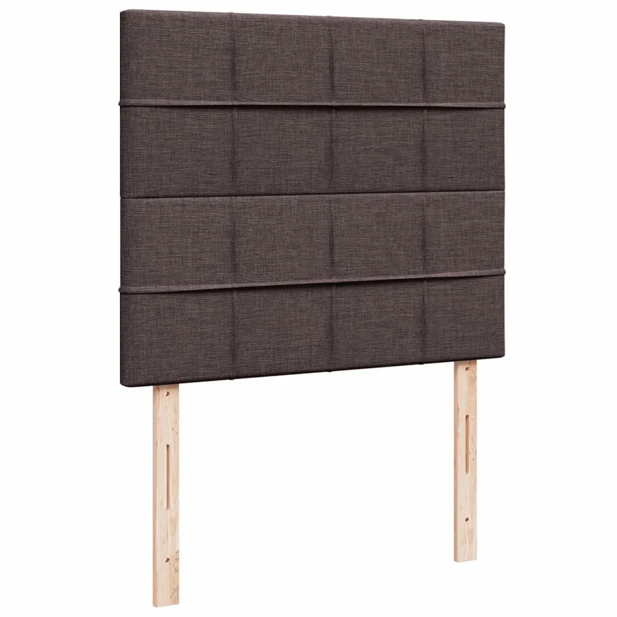 Sommier à lattes de lit et matelas marron foncé 120x190cm tissu - 9