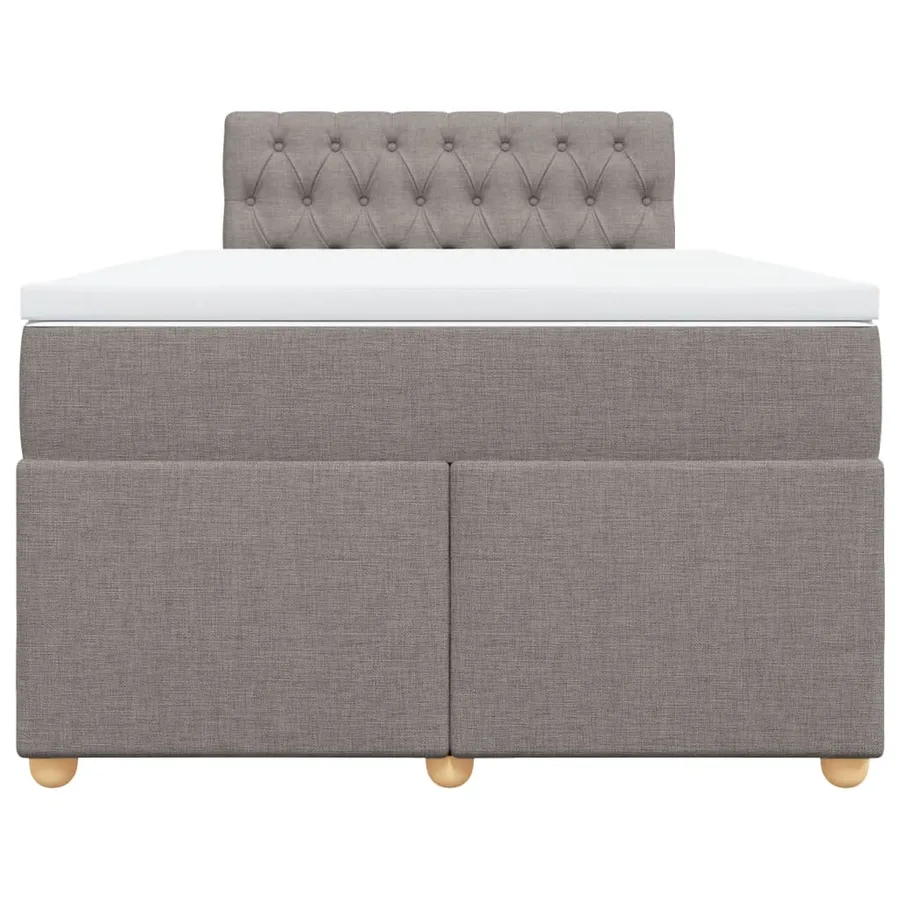 Sommier à lattes de lit avec matelas Taupe 120x200 cm Tissu - 6