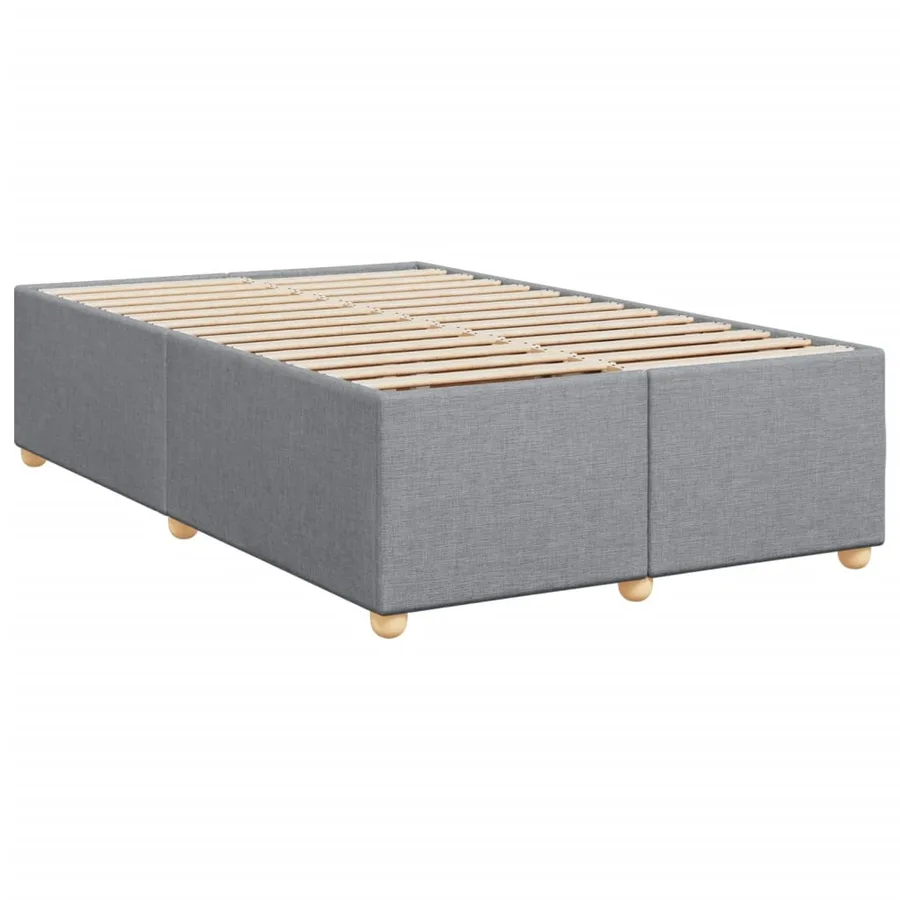 Sommier à lattes de lit avec matelas Gris clair 120x200cm Tissu - 9