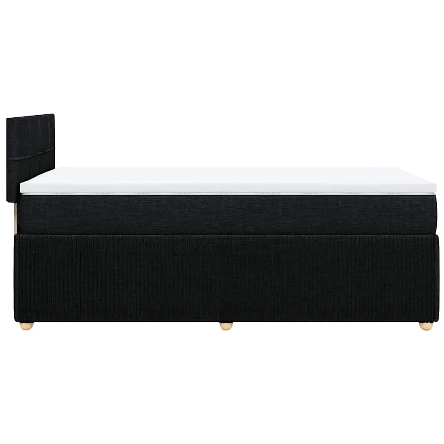 Sommier à lattes de lit avec matelas Noir 90x190 cm Tissu - 7