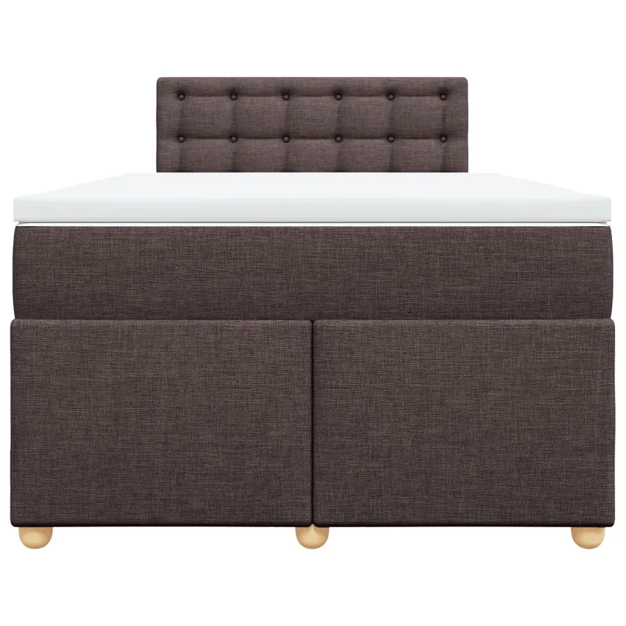 Sommier à lattes de lit avec matelas Marron foncé 120x200 cm - 6