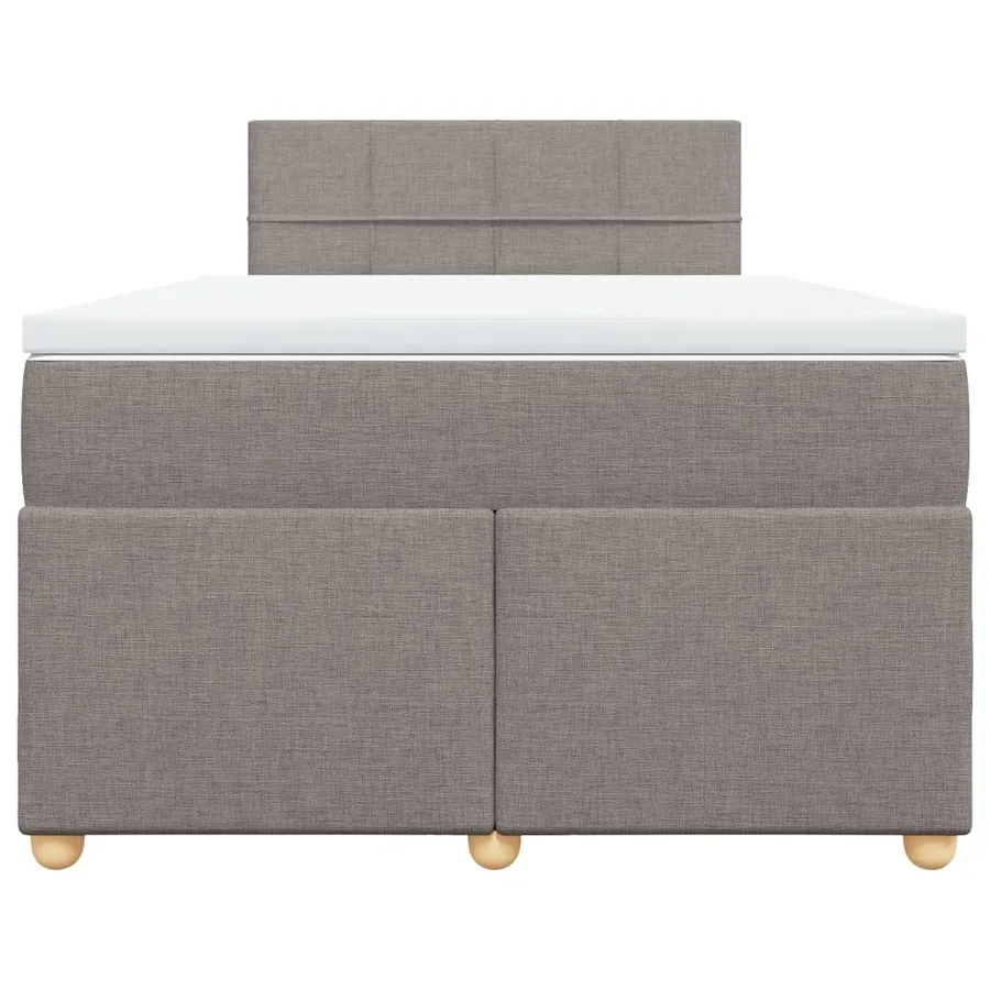Sommier à lattes de lit avec matelas Taupe 120x200 cm Tissu - 6