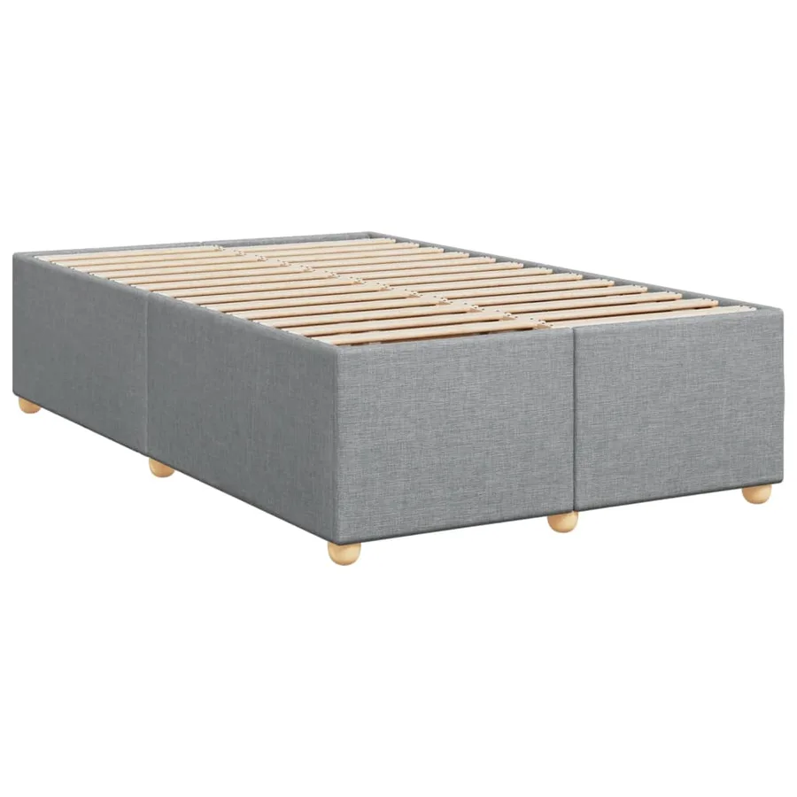 Sommier à lattes de lit avec matelas Gris clair 120x200cm Tissu - 8
