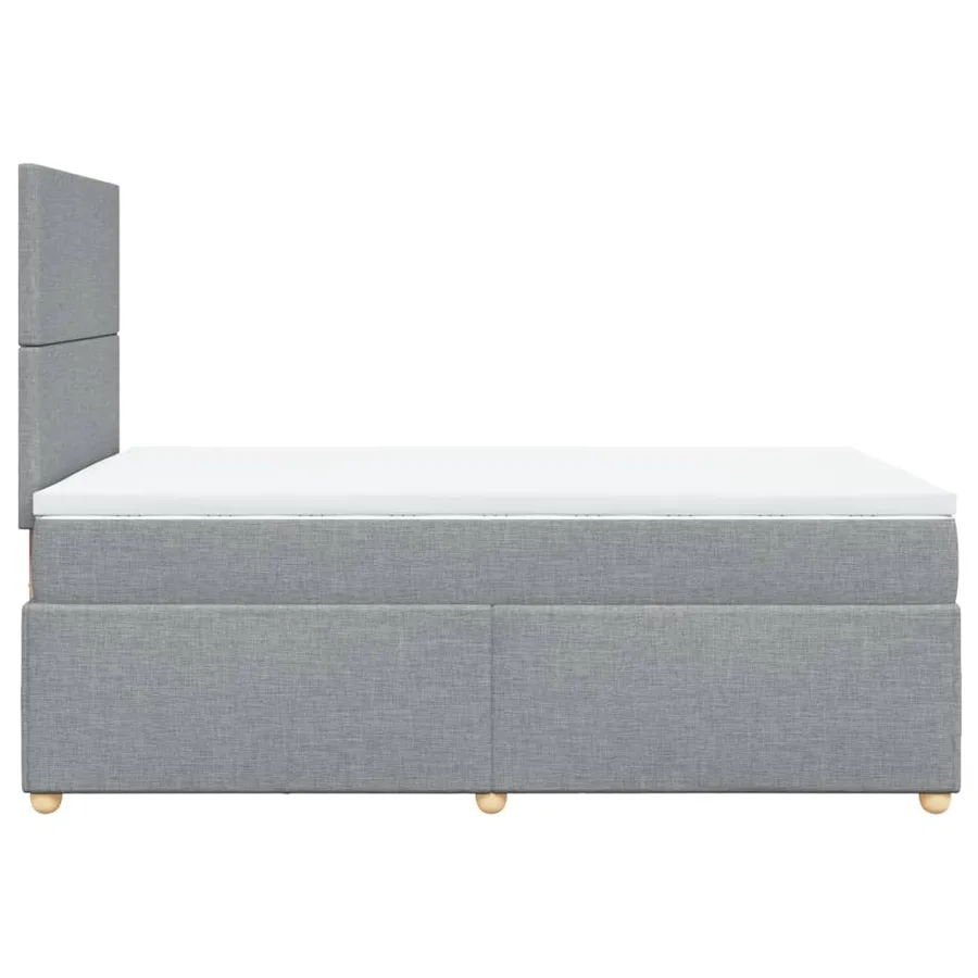 Sommier à lattes de lit avec matelas Gris clair 120x200cm Tissu - 5