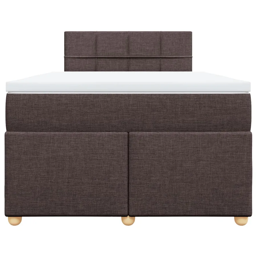 Sommier à lattes de lit avec matelas Marron foncé 120x200 cm - 4