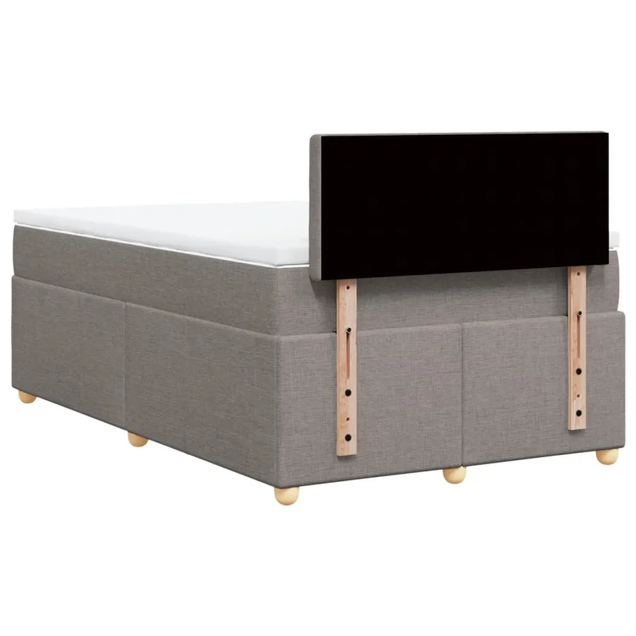 Sommier à lattes de lit avec matelas Taupe 120x200 cm Tissu - 6
