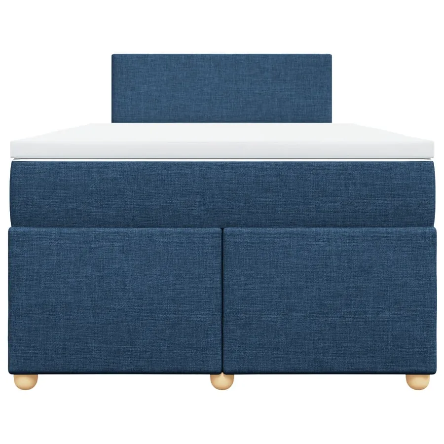 Sommier à lattes de lit avec matelas Bleu 120x200 cm Tissu - 4