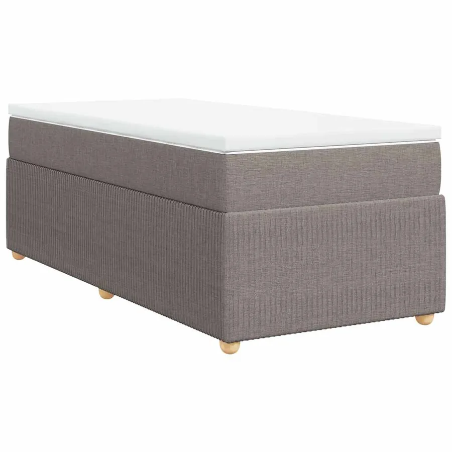 Sommier à lattes de lit avec matelas Taupe 90x190 cm Tissu - 2