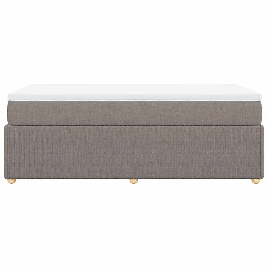 Sommier à lattes de lit avec matelas Taupe 90x190 cm Tissu - 5