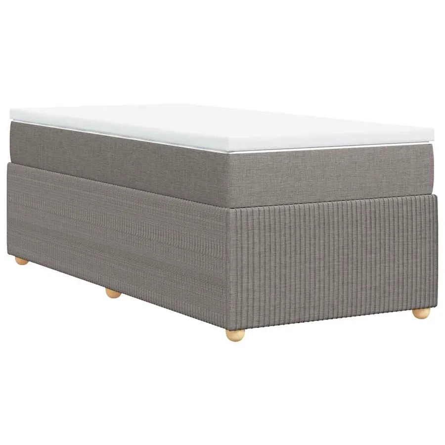 Sommier à lattes de lit avec matelas Taupe 90x190 cm Tissu - 6