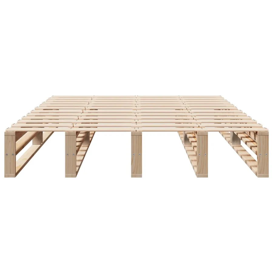 Cadre de lit sans matelas 160x200 cm bois massif de pin - 4