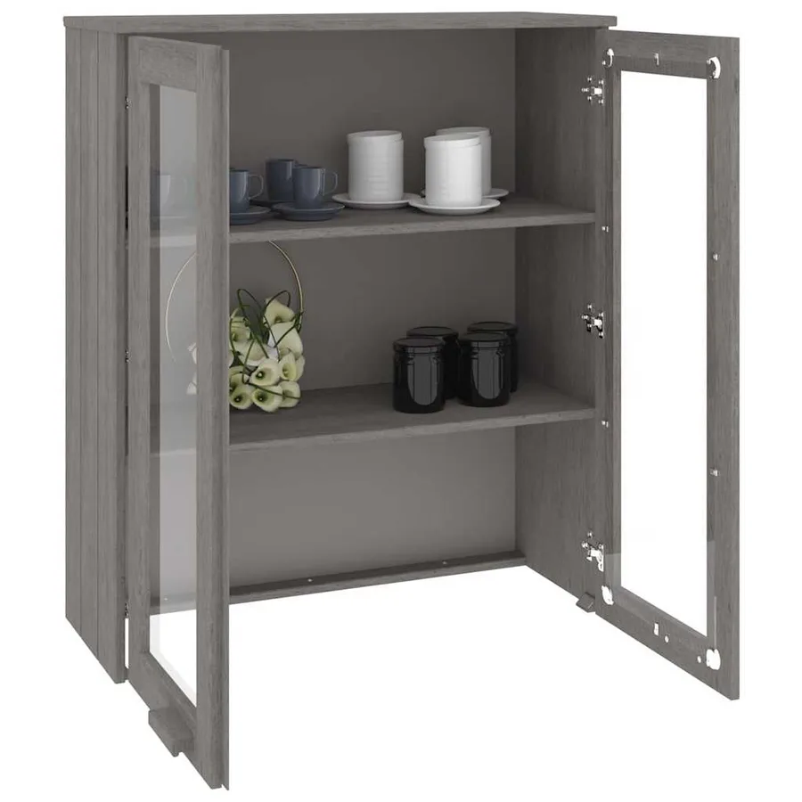 Dessus de buffet HAMAR Gris clair 85x35x100 cm Bois de pin - 7