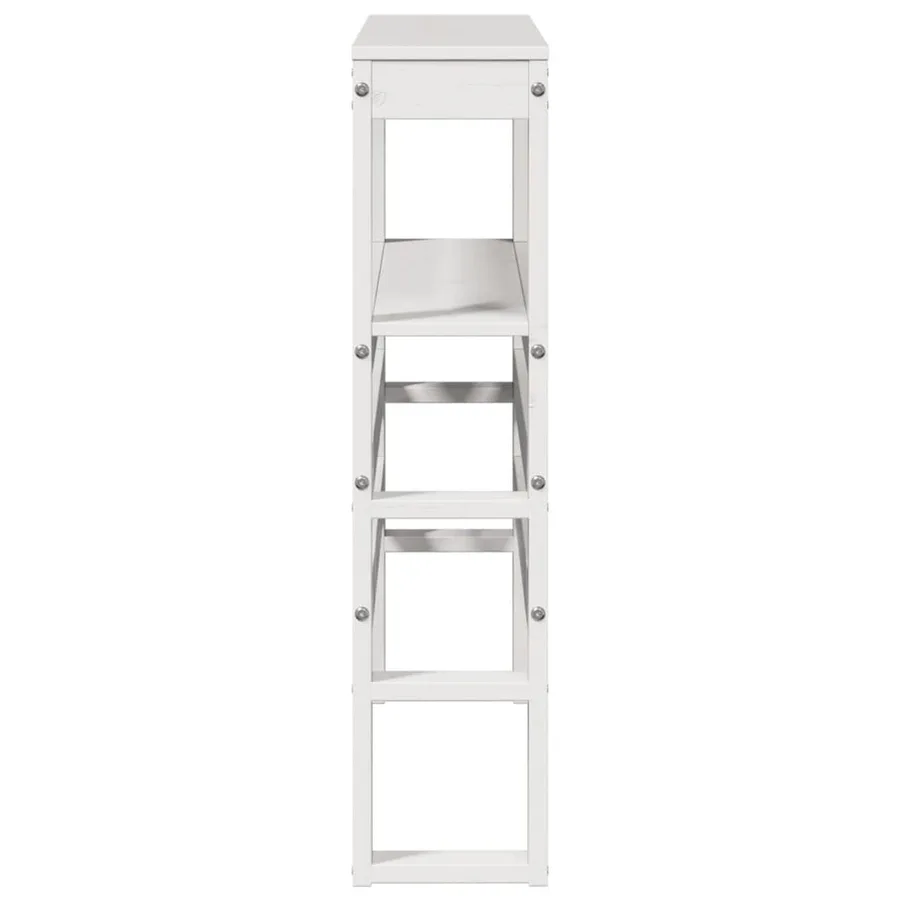 Tête de lit avec étagères blanc 90 cm bois massif de pin - 5