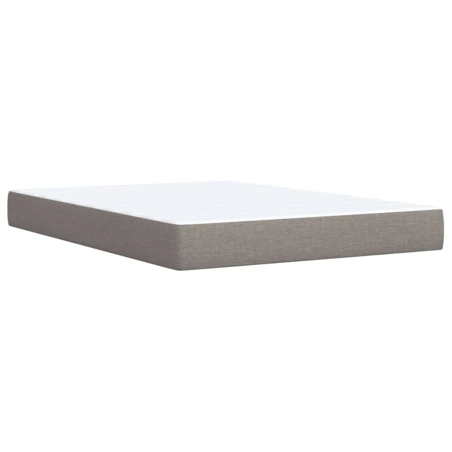 Sommier à lattes de lit avec matelas Taupe 140x190 cm Tissu - 9