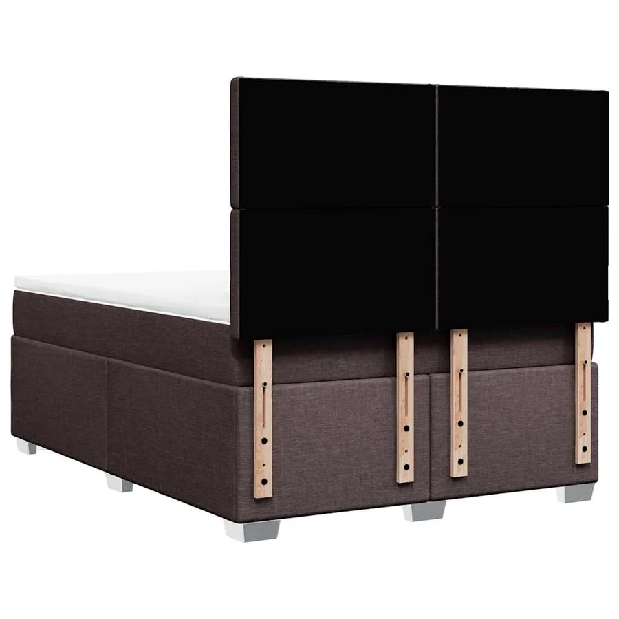 Sommier à lattes de lit avec matelas Marron foncé 140x190 cm - 10
