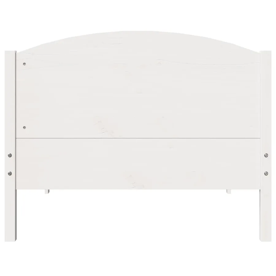 Cadre de lit sans matelas blanc 90x200 cm bois de pin massif - 4