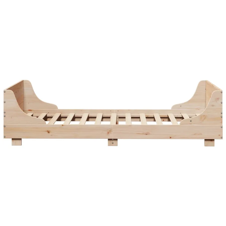 Cadre de lit sans matelas 75x190 cm bois de pin massif - 5