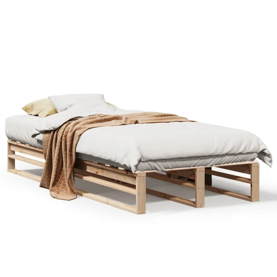 Cadre de lit sans matelas 90x190 cm bois de pin massif - 2