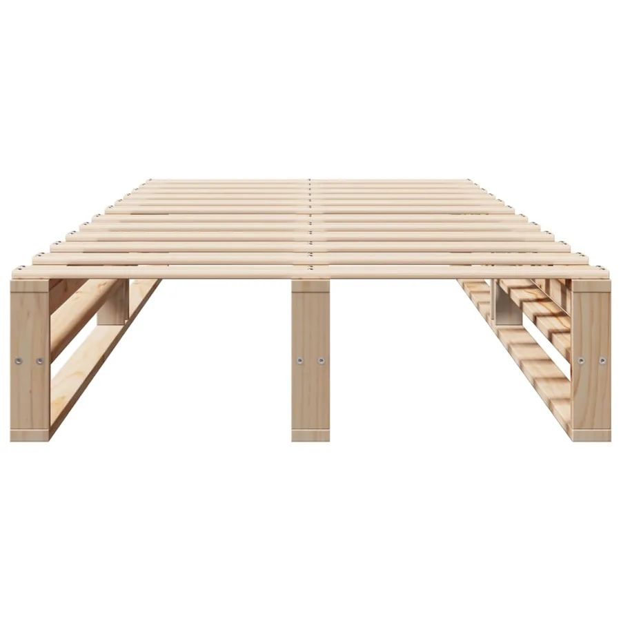 Cadre de lit sans matelas 90x190 cm bois de pin massif - 4