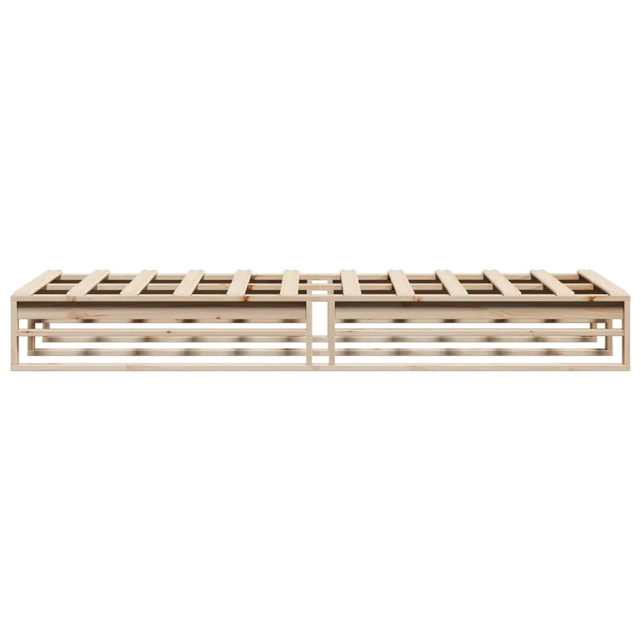 Cadre de lit sans matelas 90x190 cm bois de pin massif - 5