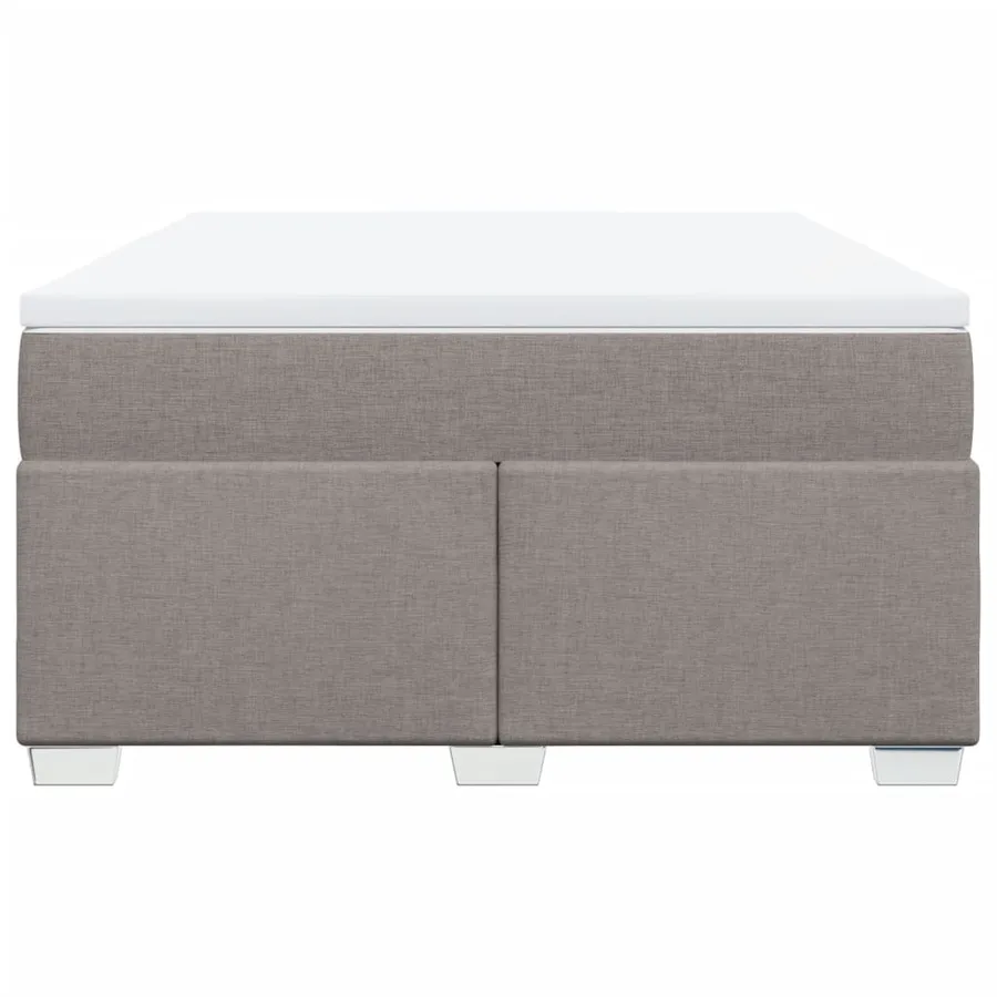 Sommier à lattes de lit avec matelas Taupe 140x190 cm Tissu - 4