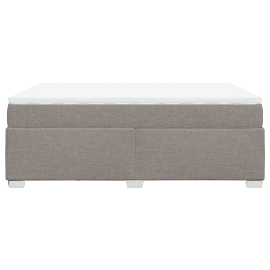 Sommier à lattes de lit avec matelas Taupe 140x190 cm Tissu - 8