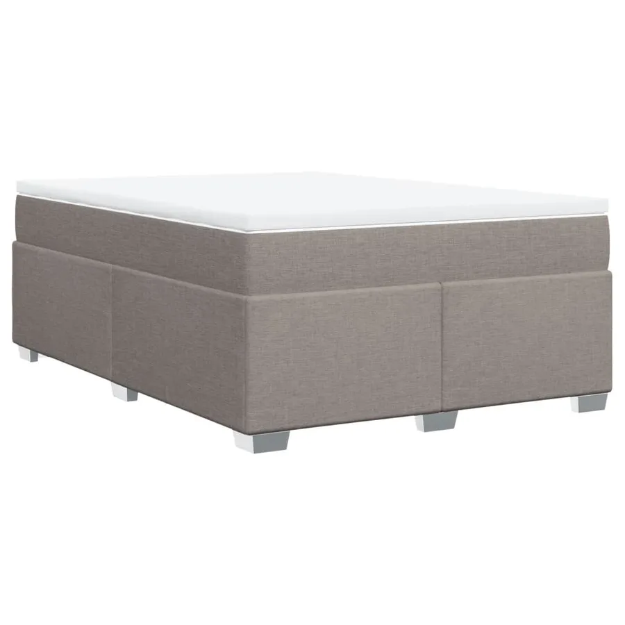 Sommier à lattes de lit avec matelas Taupe 140x190 cm Tissu - 9