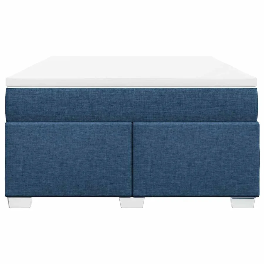 Sommier à lattes de lit avec matelas Bleu 140x190 cm Tissu - 4