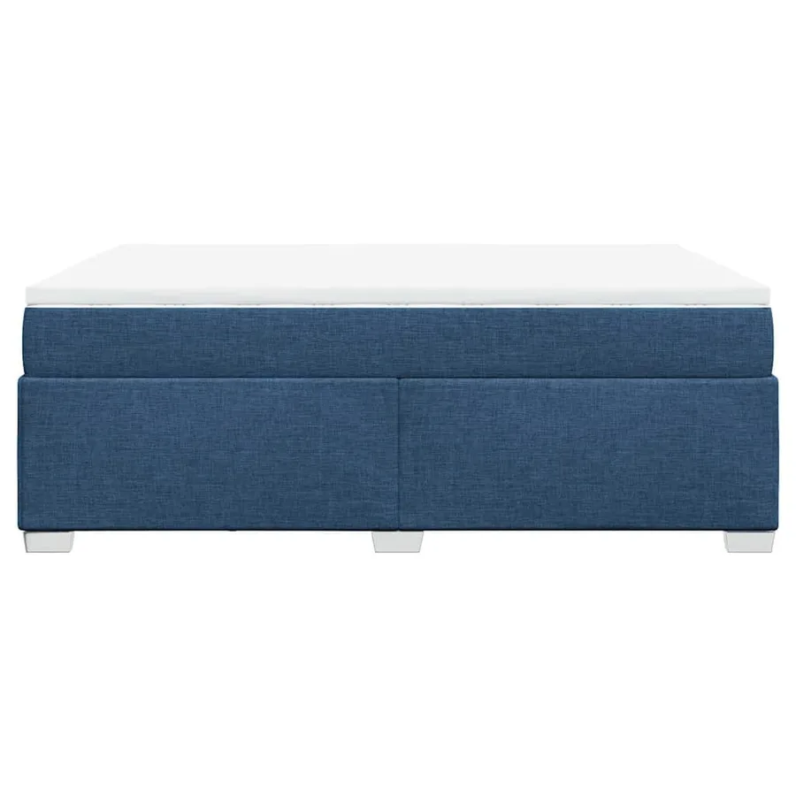 Sommier à lattes de lit avec matelas Bleu 140x190 cm Tissu - 8
