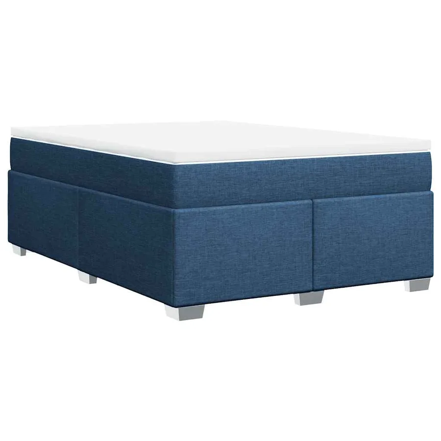 Sommier à lattes de lit avec matelas Bleu 140x190 cm Tissu - 9