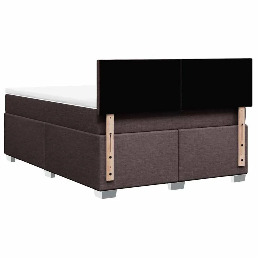 Sommier à lattes de lit avec matelas Marron foncé 140x190 cm - 12