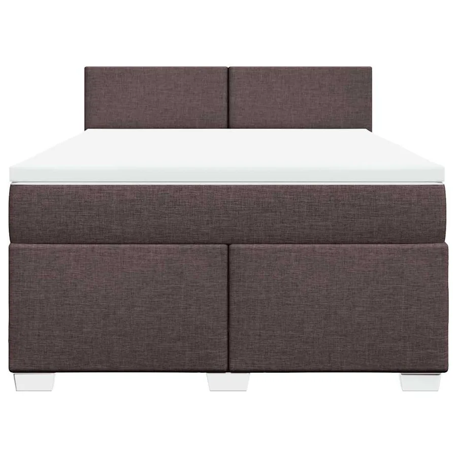Sommier à lattes de lit avec matelas Marron foncé 140x190 cm - 6