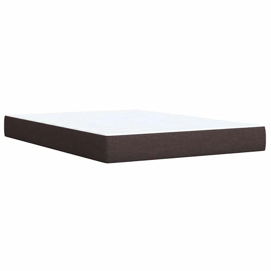 Sommier à lattes de lit avec matelas Marron foncé 140x190 cm - 9