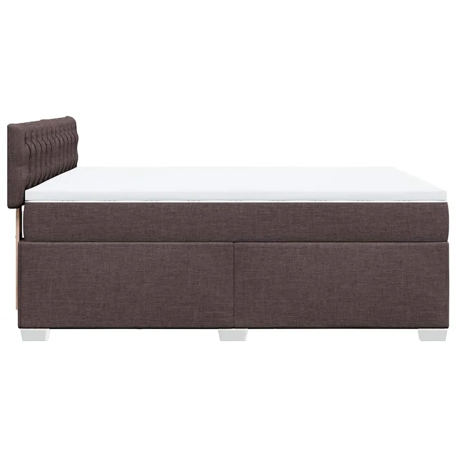 Sommier à lattes de lit avec matelas Marron foncé 140x190 cm - 11