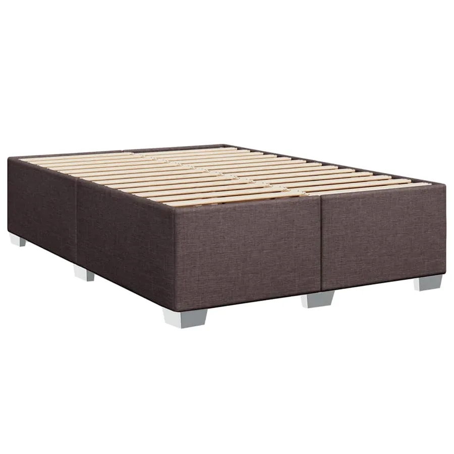 Sommier à lattes de lit avec matelas Marron foncé 140x190 cm - 8