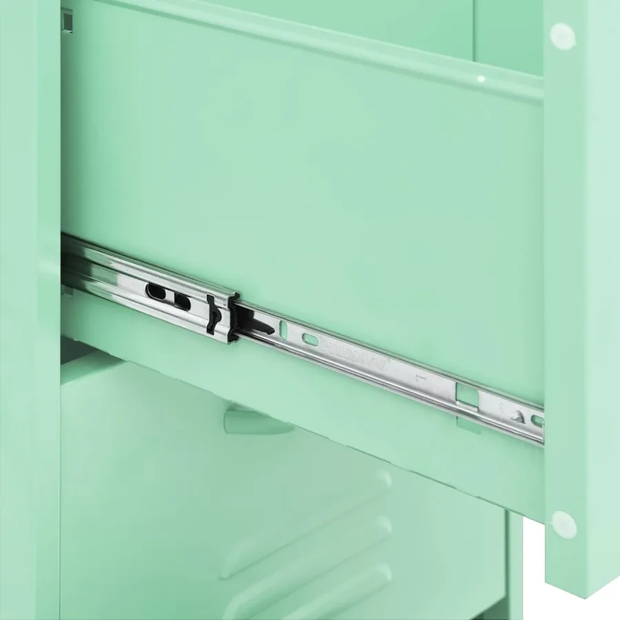 Armoire de rangement Vert menthe 42,5x35x101,5 cm Acier - 9