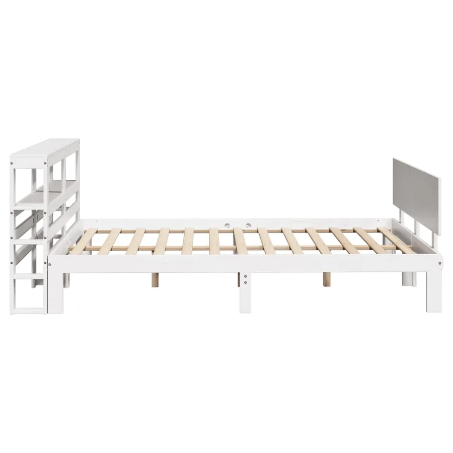 Cadre de lit avec tête de lit sans matelas blanc 120x200 cm - 5