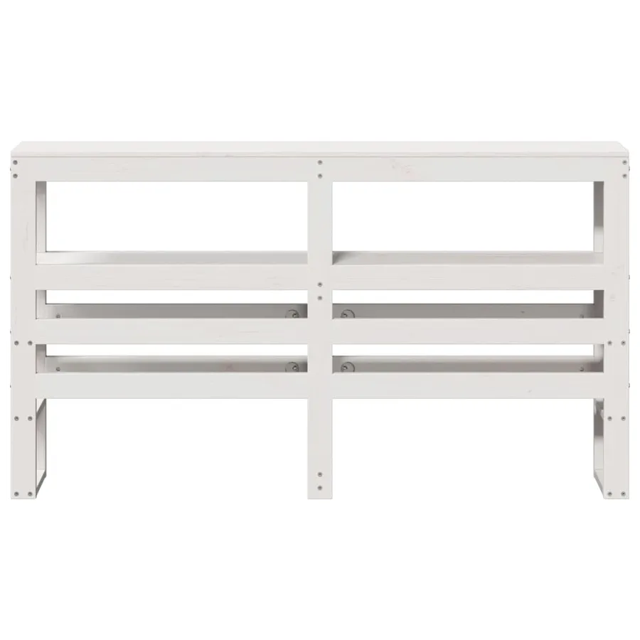 Tête de lit avec étagères blanc 135 cm bois massif de pin - 3