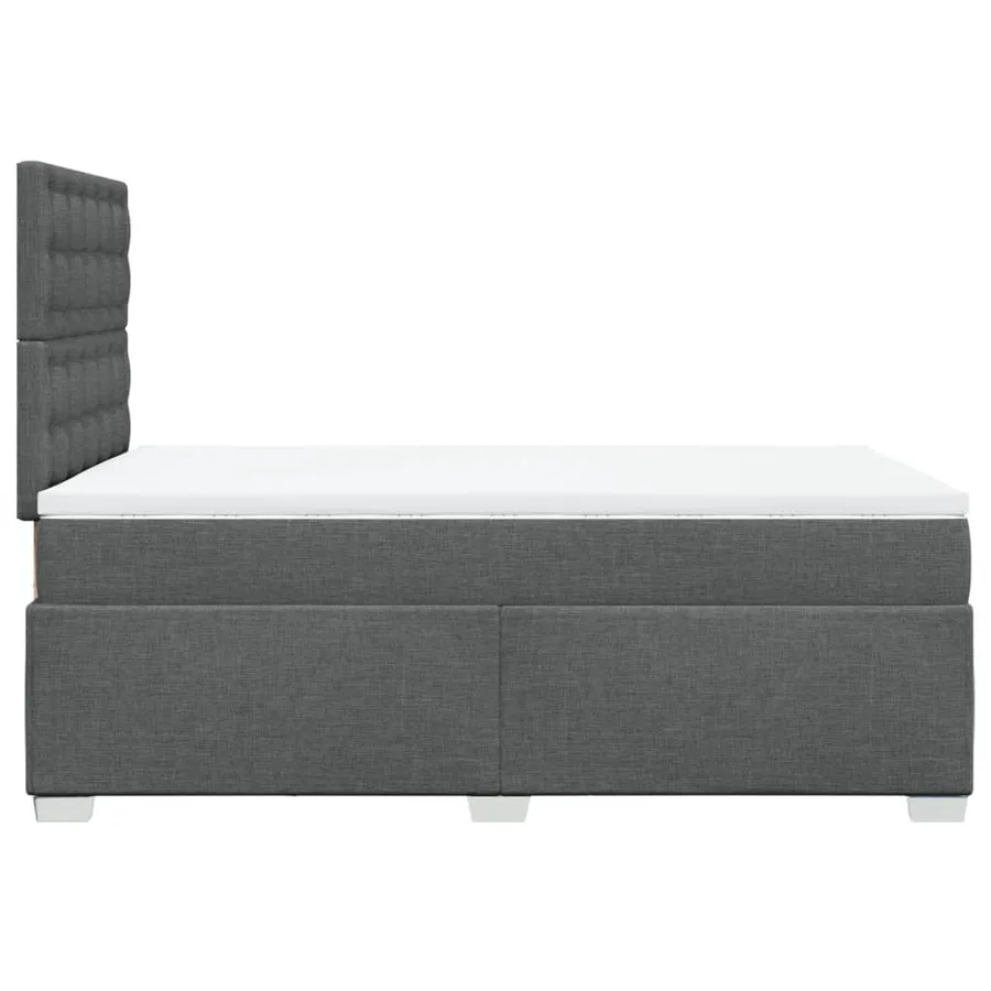 Sommier à lattes de lit avec matelas Gris foncé 120x200cm Tissu - 9