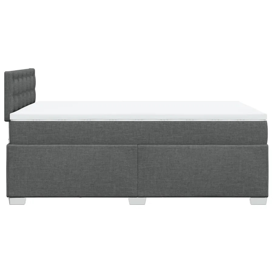 Sommier à lattes de lit avec matelas Gris foncé 120x200cm Tissu - 11