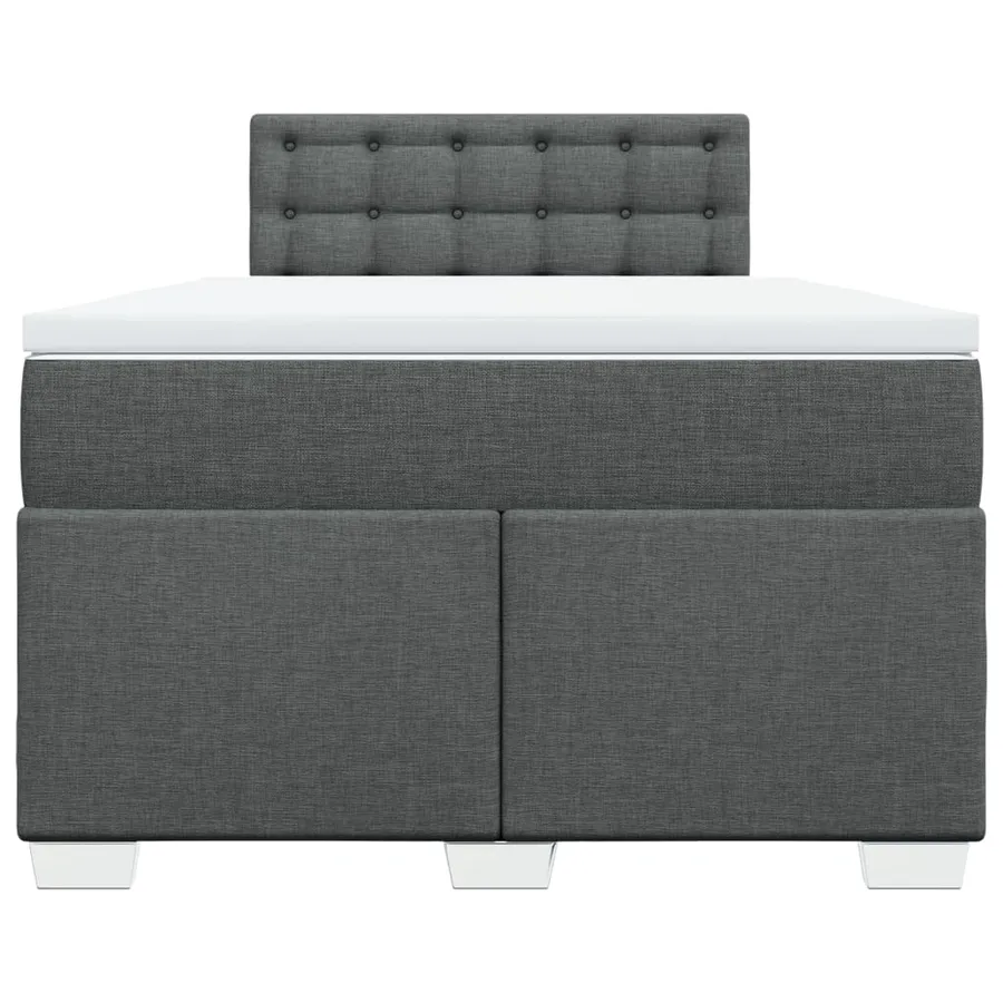 Sommier à lattes de lit avec matelas Gris foncé 120x200cm Tissu - 6