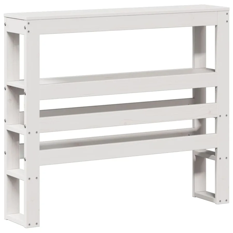 Cadre de lit avec tête de lit sans matelas blanc 75x190 cm - 8