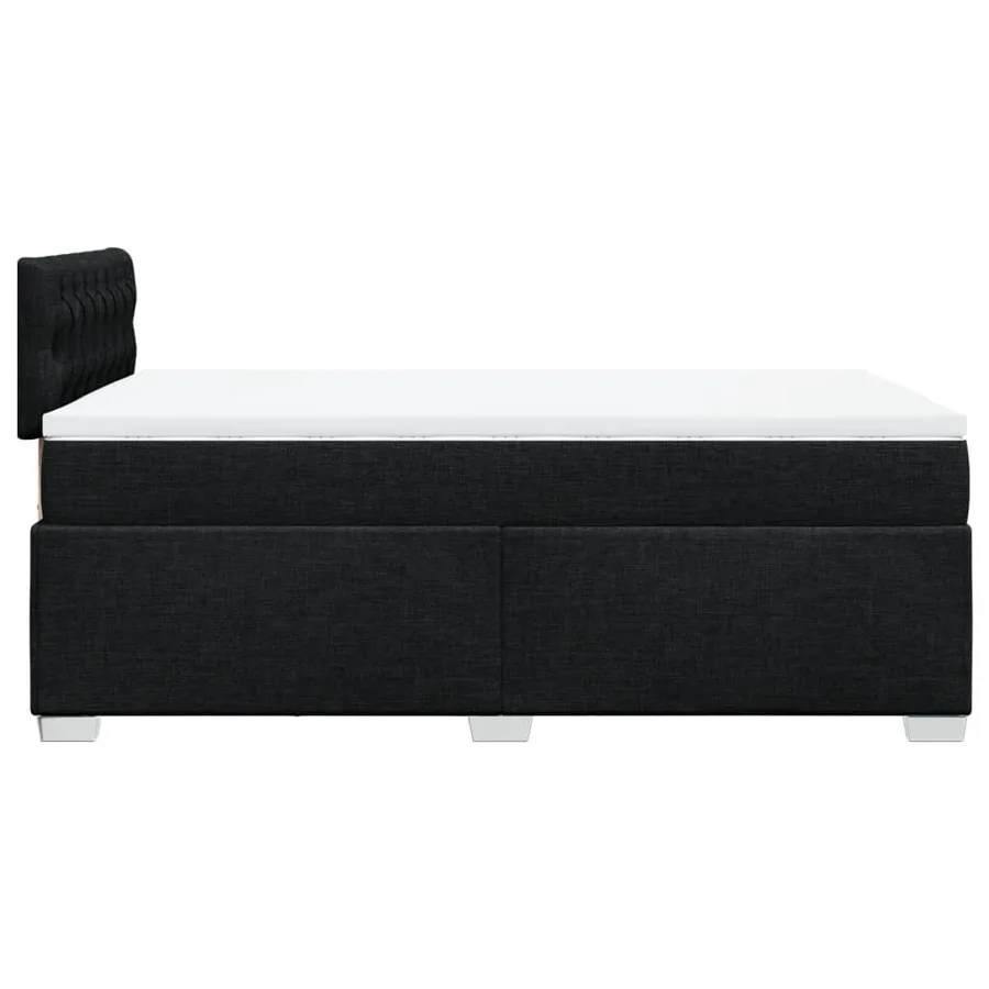 Sommier à lattes de lit avec matelas Noir 120x200 cm Tissu - 11