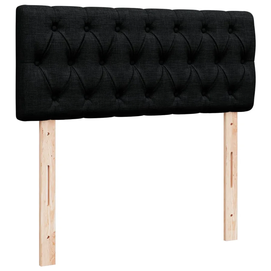 Sommier à lattes de lit avec matelas Noir 120x200 cm Tissu - 7