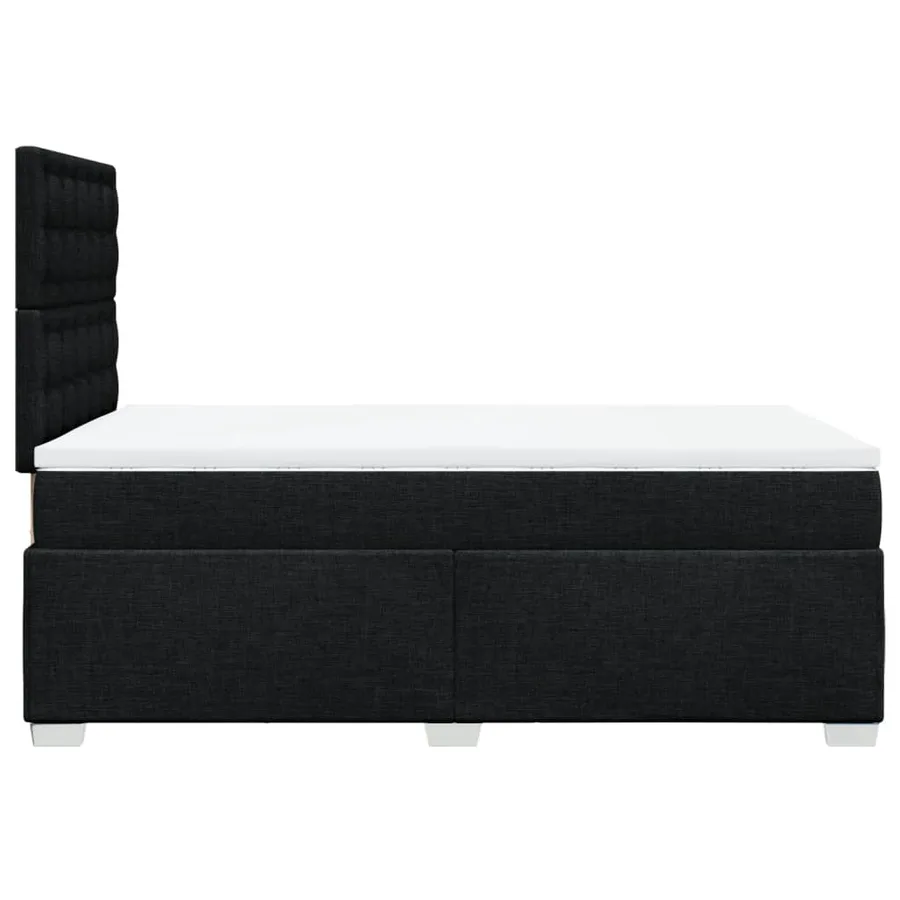 Sommier à lattes de lit avec matelas Noir 120x200 cm Tissu - 11