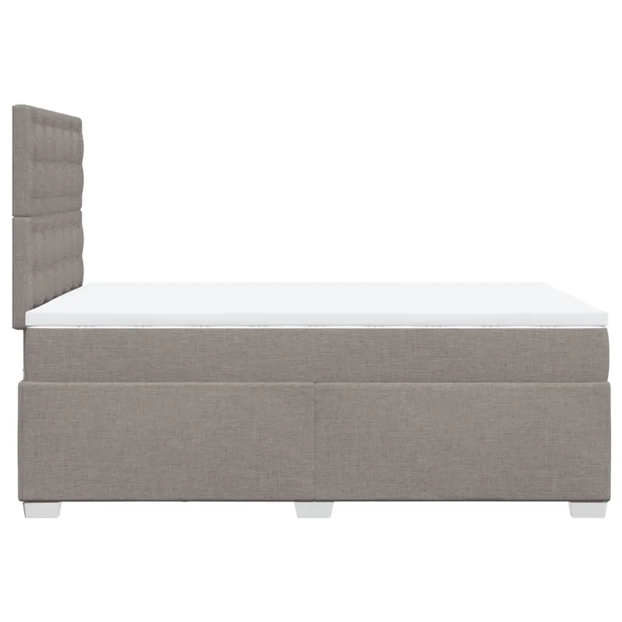Sommier à lattes de lit avec matelas Taupe 120x200 cm Tissu - 11
