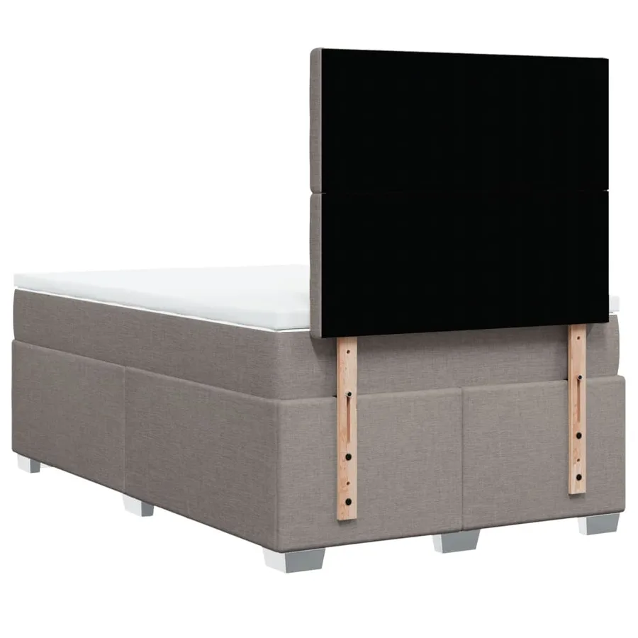 Sommier à lattes de lit avec matelas Taupe 120x200 cm Tissu - 12
